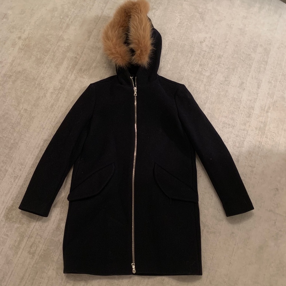 SANDRO COAT WITH FUR